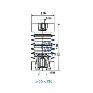 10KV 65×130 High Voltage Insulator Standard Porcelain Line Post Insulators 