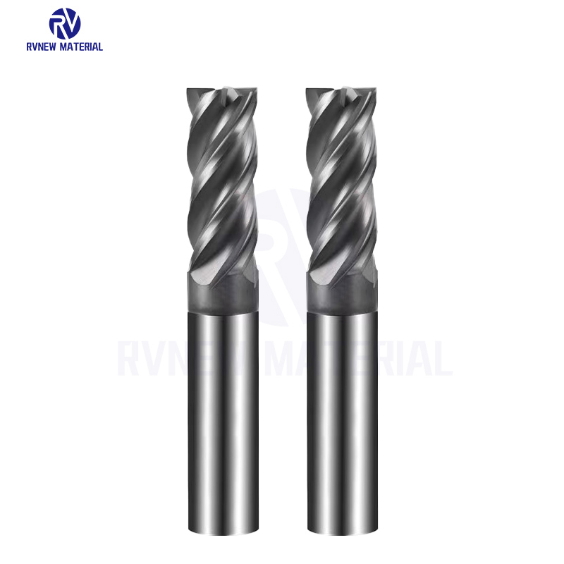 4Flutes Tungsten Cemented Carbide Cutting Tool For Machining Steel