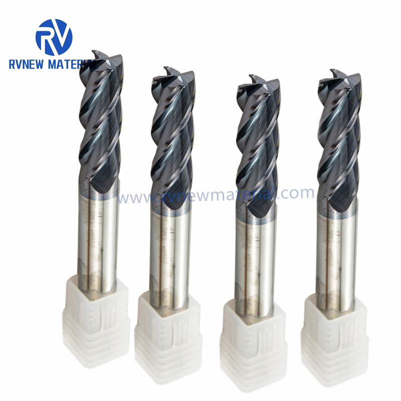 High Quality HRC60 Tungsten Steel 4 Flutes Solid Carbide End Mill Cutter