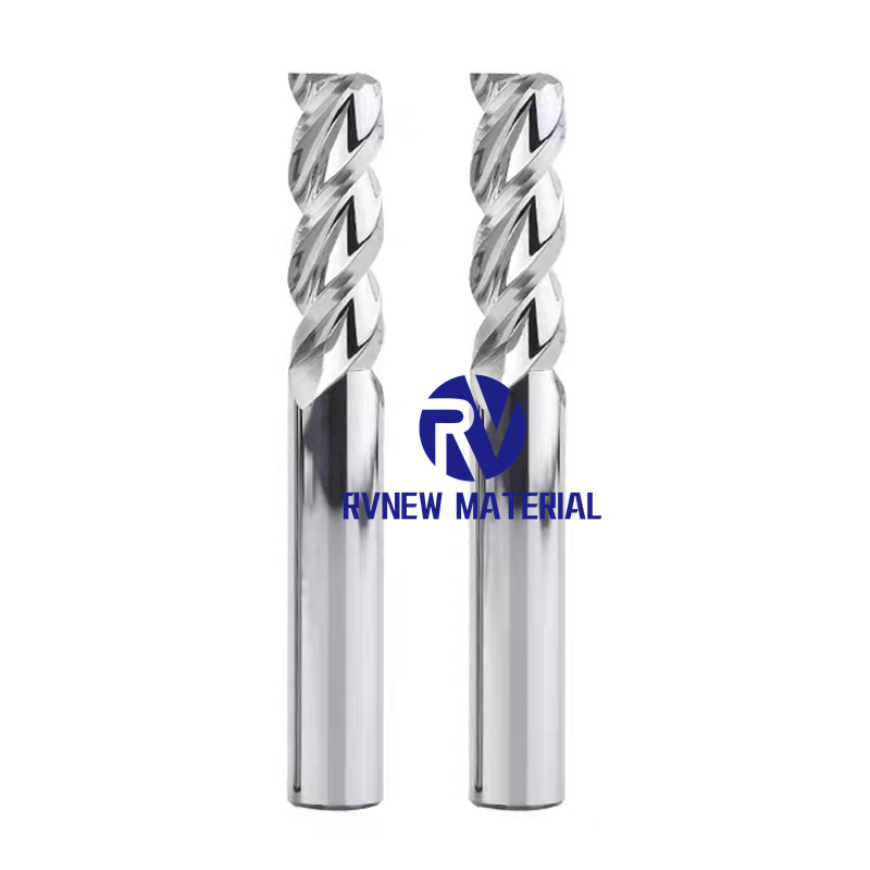 Solid Carbide 3 Flute Flatted End Mill for Aluminum