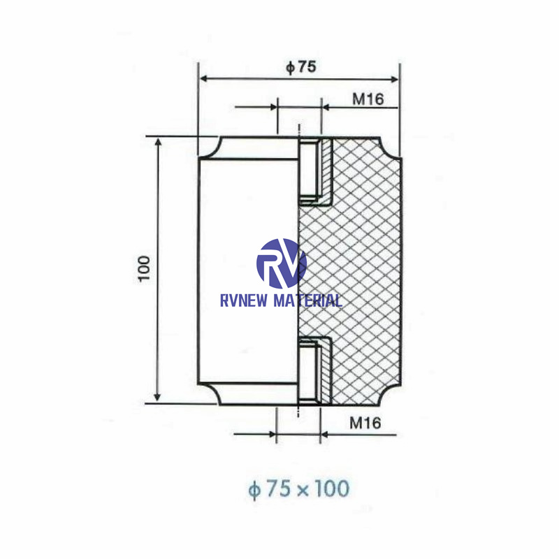 6KV 75×100 M16 High Voltage Insulator Epoxy Resin Red Station Post Insulator