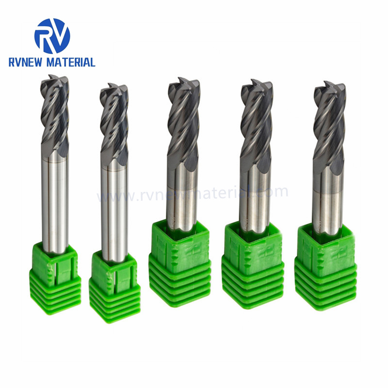 Carbide Endmill 4 Flute Cylindrical Carbide Tools Ball End Milling Cutter 