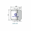 60×60 Low Voltage Insulator Epoxy Resin Rod Insulator 