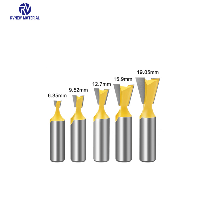5-Piece Set of Dovetail Groove Milling Cutter Woodworking Milling Cutter 