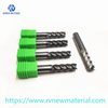 4 flute square double head solid carbide end mill cutter CNC tooling