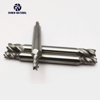 Solid Carbide End Mill Standard Length Single End Double End Square Uncoated 4 Flutes 5/1 3/8 Cutter Dia