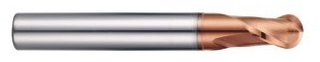 2 Flute Ballnose with Long Shank Length End Mills For High Hardness