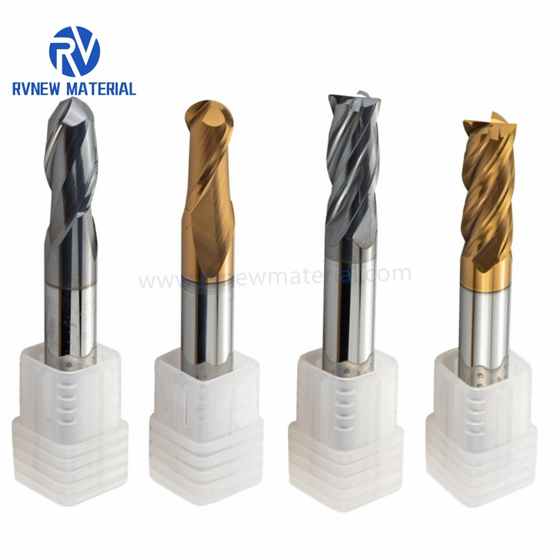 4-Flute Corner Radius Solid Carbide End Mills with Straight Shank 