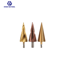Step Drill with Direct/Spiral Flute for Drilling Wood, Stainless Steel, Metal