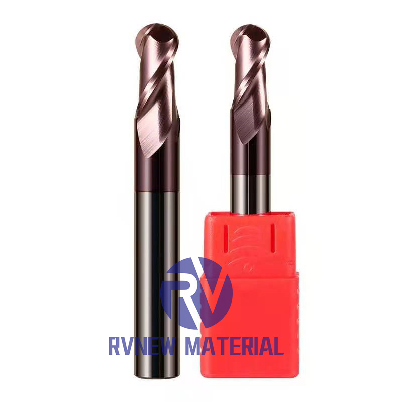 Solid Carbide 2 Flute Ball Nose End Mill for High Hardness 