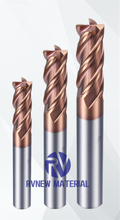 Solid Carbide 4 Flute Corner Radius End Mill for High Hardness
