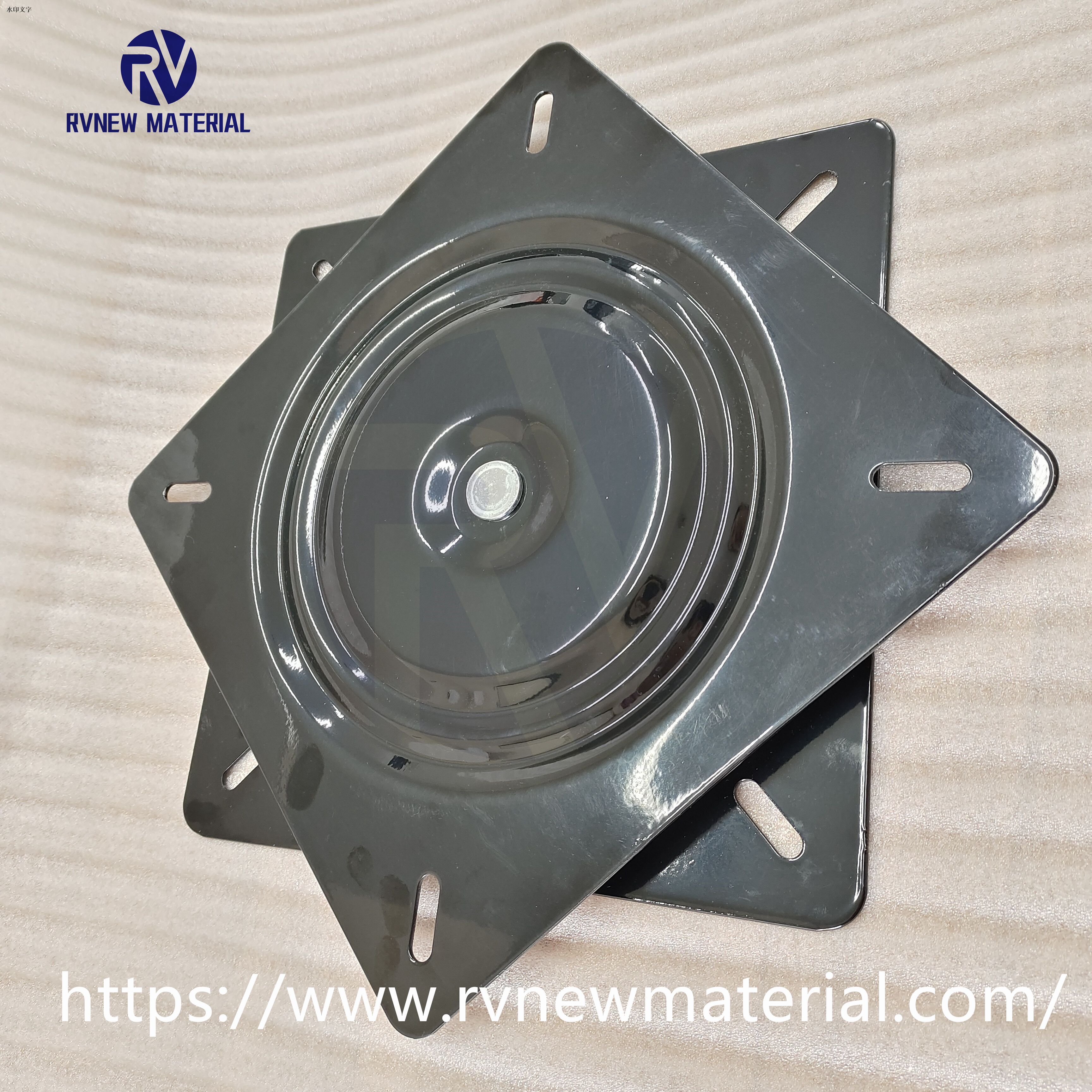 Furniture Part 12 Inch 360° Rotating Hardware Black Color Strong Loading Swivel Plate for Office Furniture Chairs