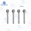  1/4'' Shank Dia Porting Tools Spherical Shape D Type Carbide Rotary Files