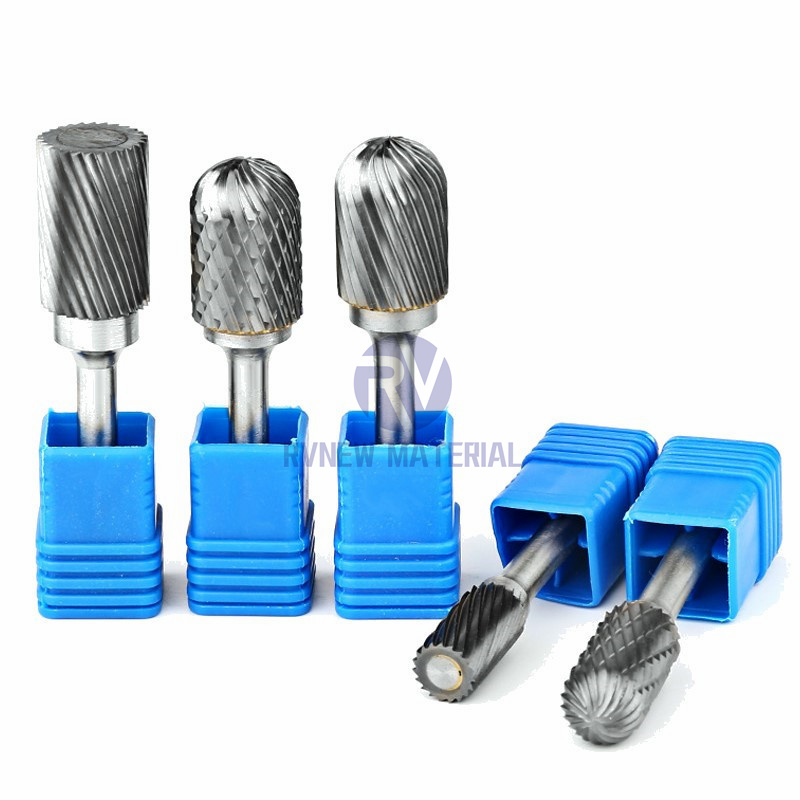 Solid Tungsten Cylindrical Carbide Rotary Wood Cutting Carving Tool Burrs for Wood Metal Cutting 