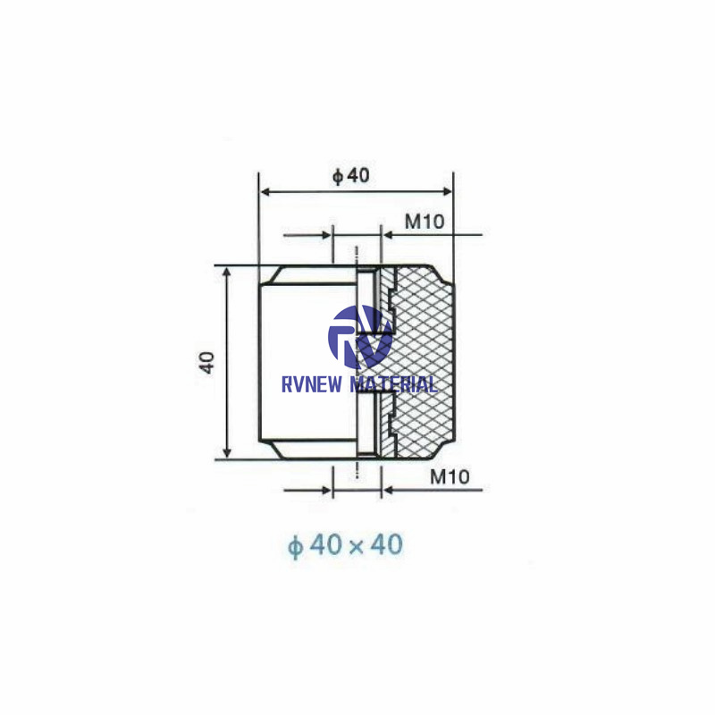 40×40 Low Voltage Insulator Epoxy Resin Rod Insulator Station Post Insulator Epoxy Resin Insulator
